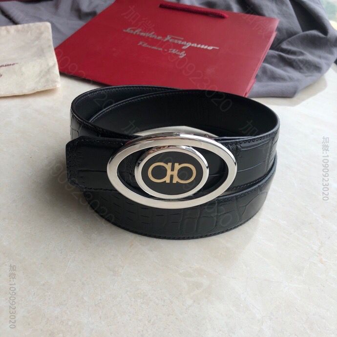 SalvatoreFerragamo菲拉格慕男士3.5cm精钢翻转树脂挂扣，...