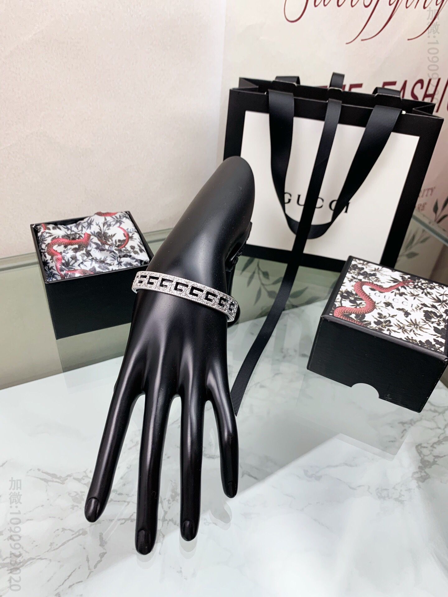 古驰 925银 手环 手镯