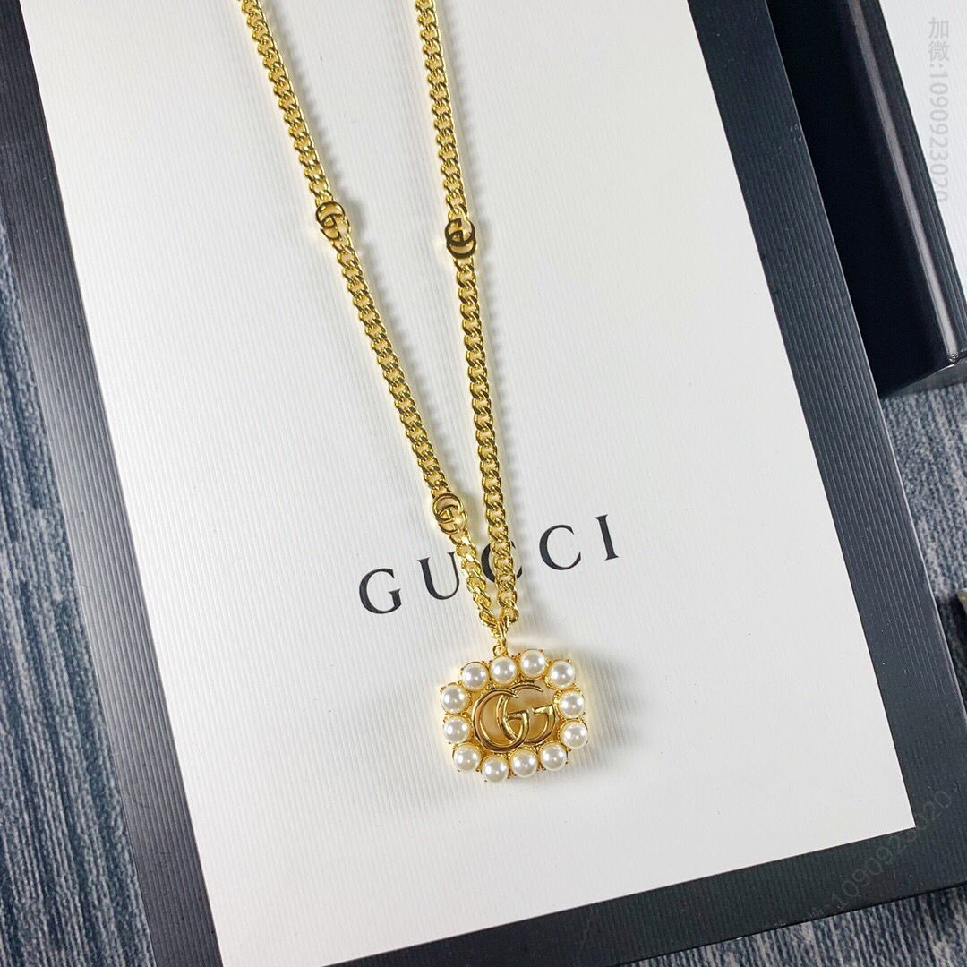 2023新款Gucci古驰双G珍珠项链