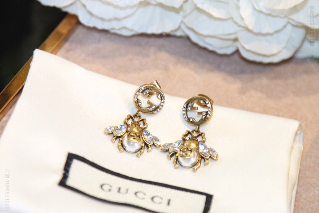 2023新款Gucci古驰蜜蜂耳钉耳环