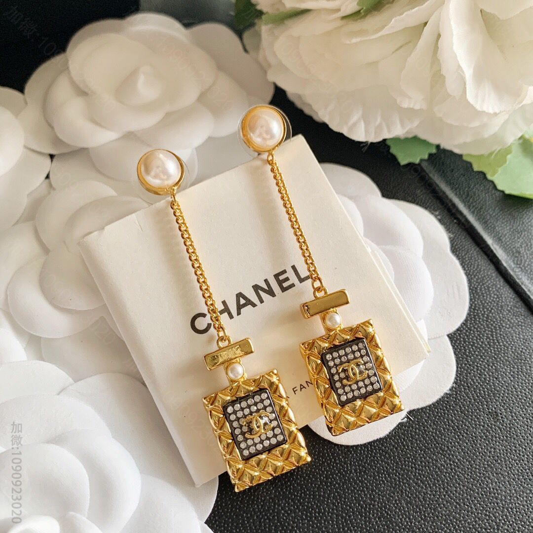 新款 CHANEL香奈儿香水瓶耳钉耳环