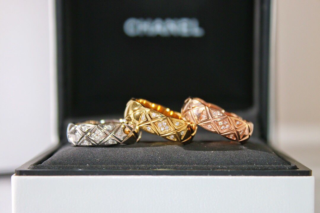 C10237_Chanel 香奈儿COCO系列菱格戒指 原版香奈儿戒指