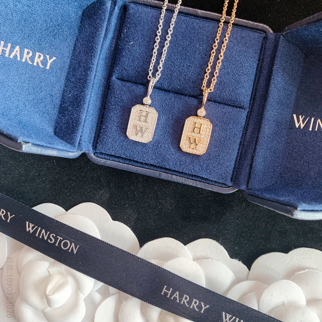 HARRY WINSTON海瑞温时顿 HW 方形项链耳钉