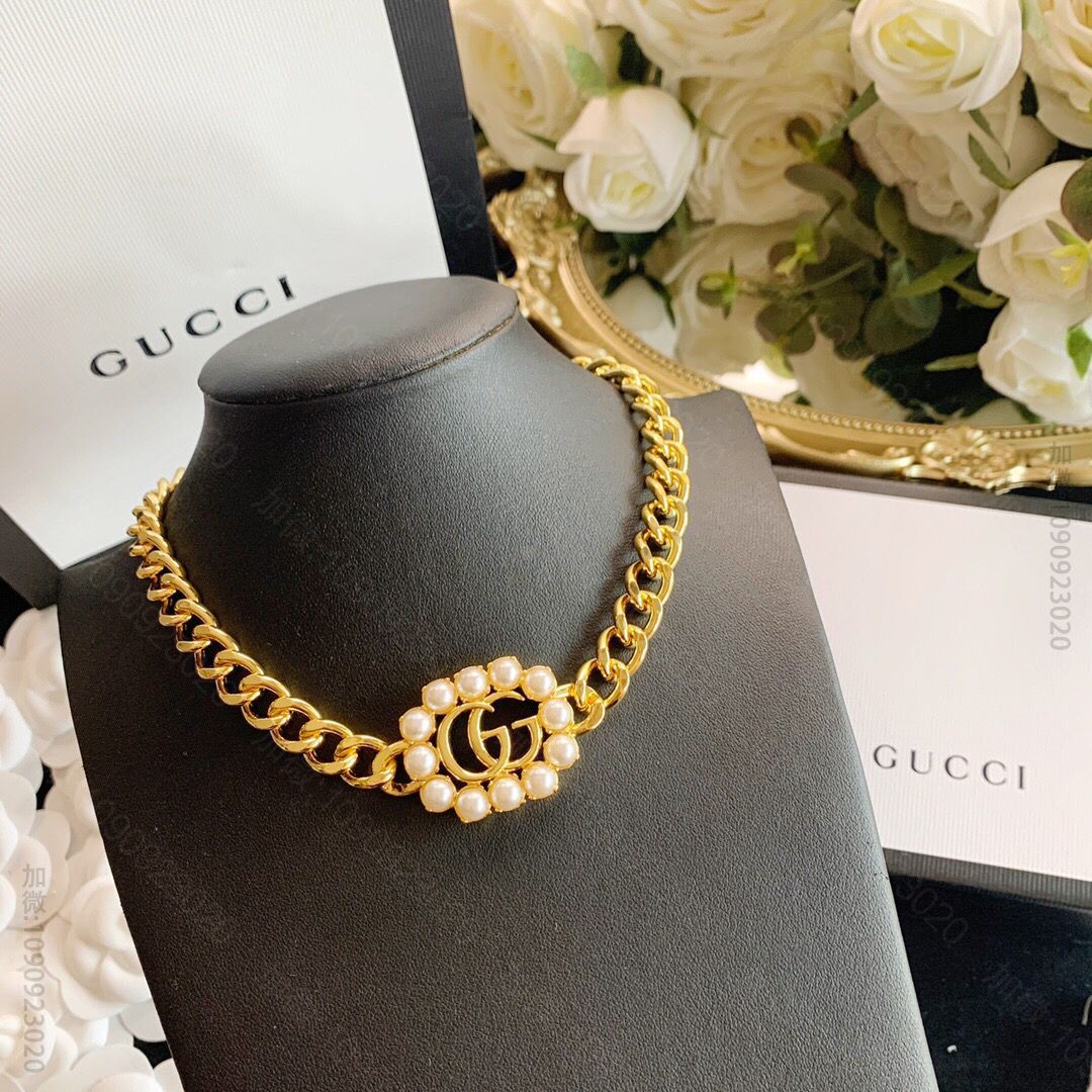 2023新款Gucci古驰双G珍珠项链