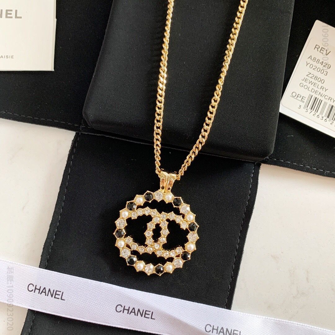 20新款CHANEL香奈儿双c圆形项链