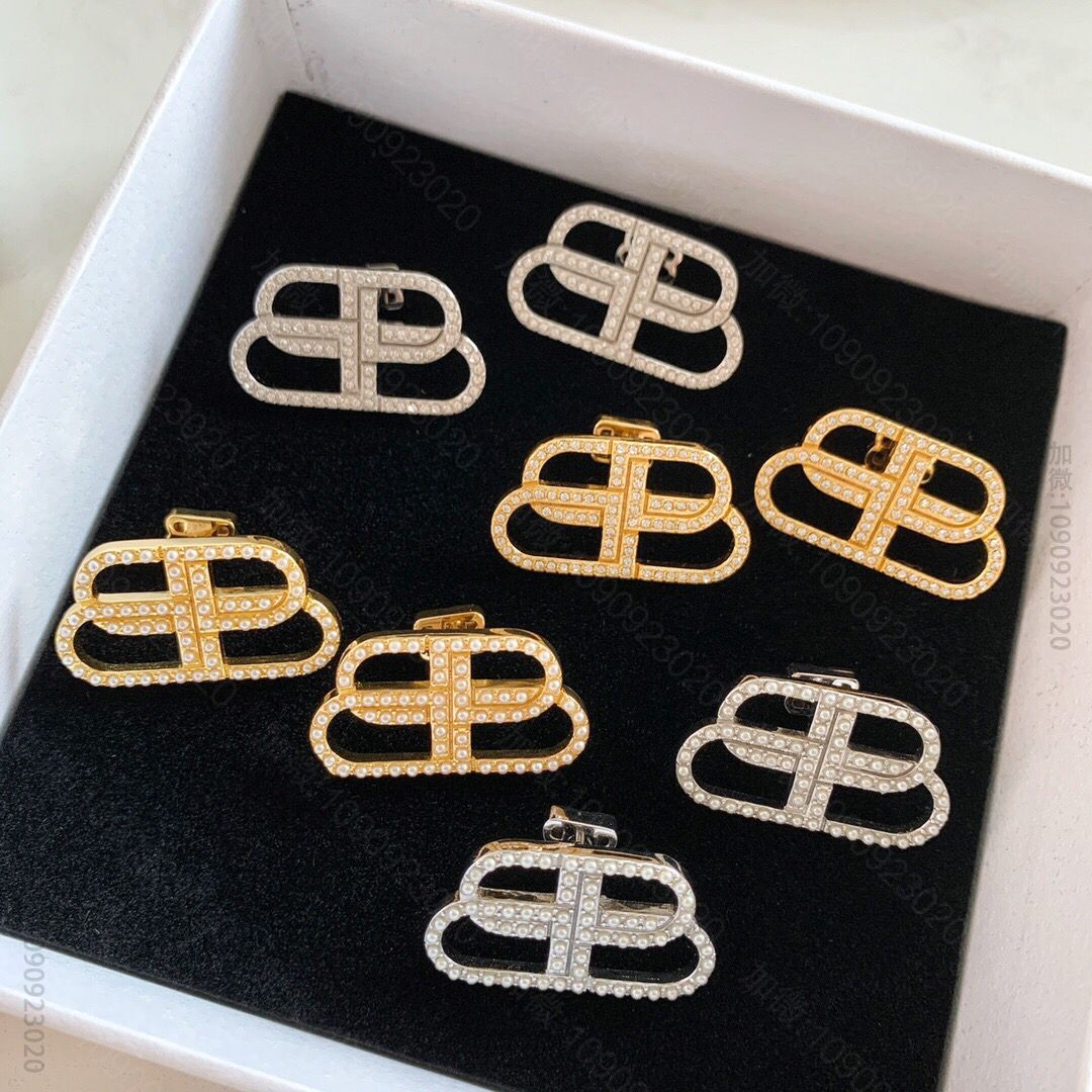 新品 巴黎世家 Balenciaga双B字母 耳钉耳环