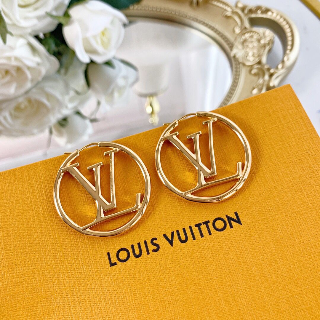 LV耳环 Louis Vuitton 路易威登 lv字母耳环耳钉 LV饰品 