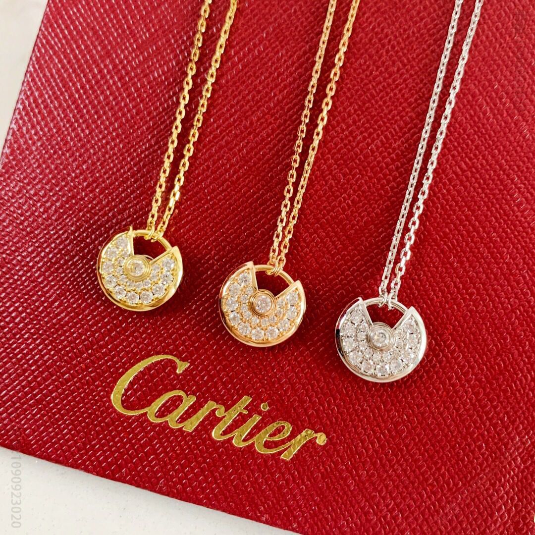 CARTIER卡地亚满钻护身符项链