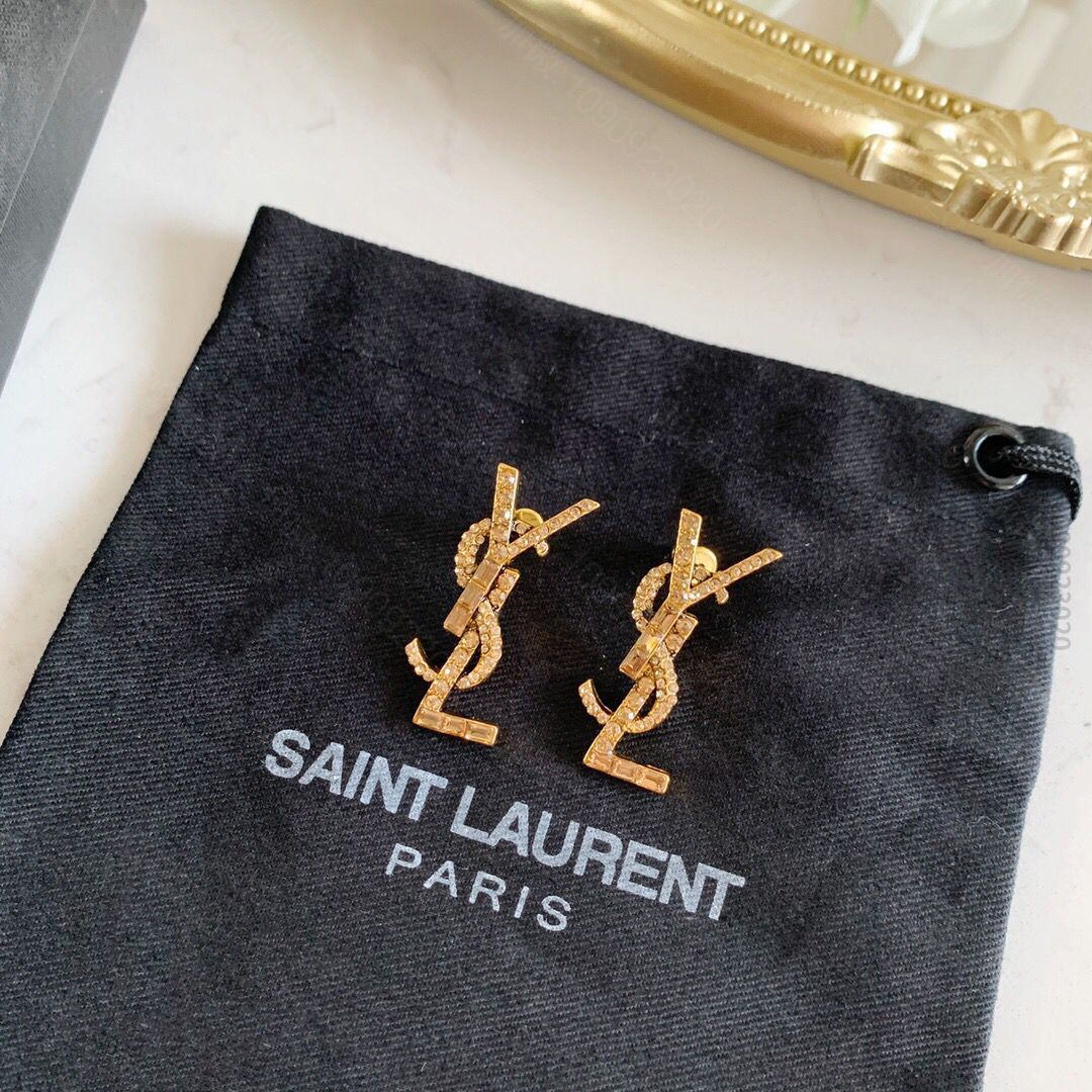 YSL / SLP 新款 YSL字母耳钉耳环