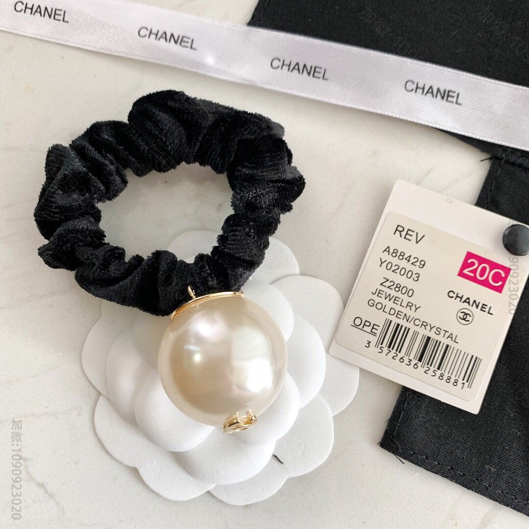 20新款CHANEL香奈儿双c珍珠发绳