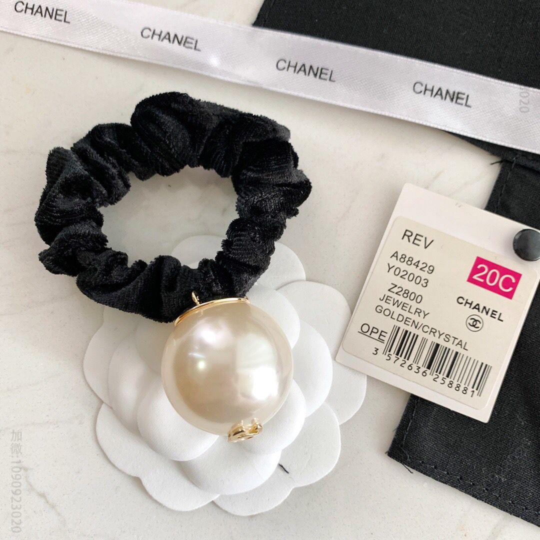 20新款CHANEL香奈儿双c珍珠发绳