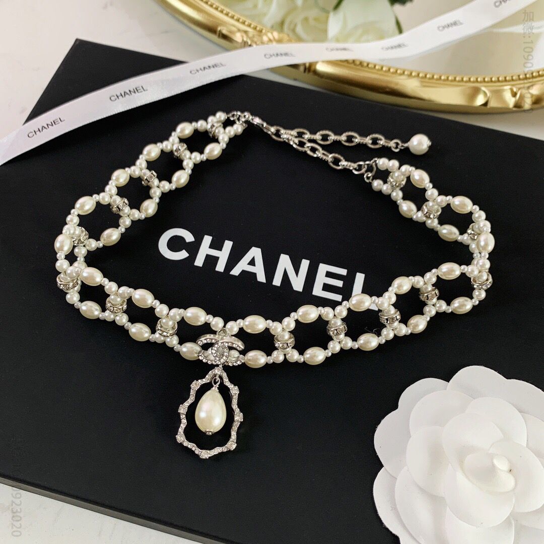 新款 CHANEL香奈儿双c双层珍珠项链