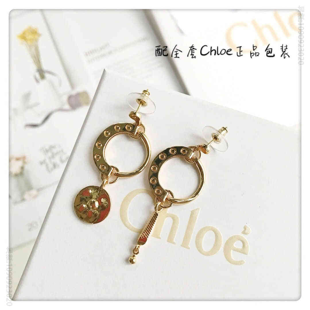 Chloe Quinn charm 专柜一致黄铜材质电镀18k金 18款简约耳环耳钉