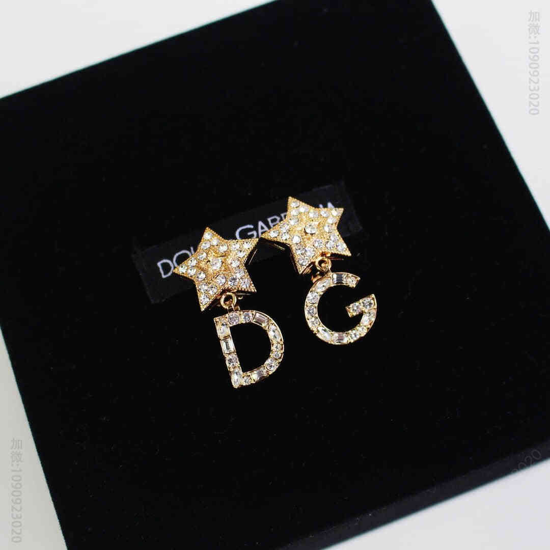 Dolce&Gabbana杜嘉班纳 专柜一致黄铜材质 18新款GD星星五角星耳夹