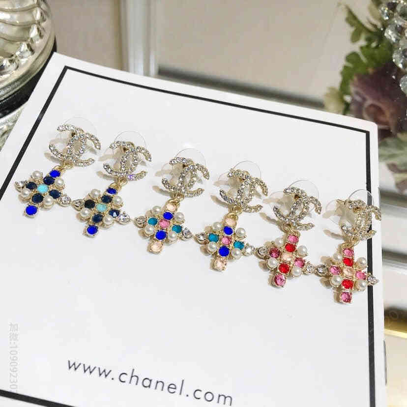 CHANEL香奈儿 专柜一致黄铜材质 18款双c耳环耳钉
