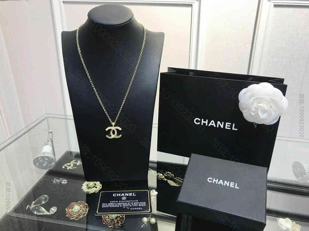 CHANEL香奈儿 专柜一致黄铜材质双c项链
