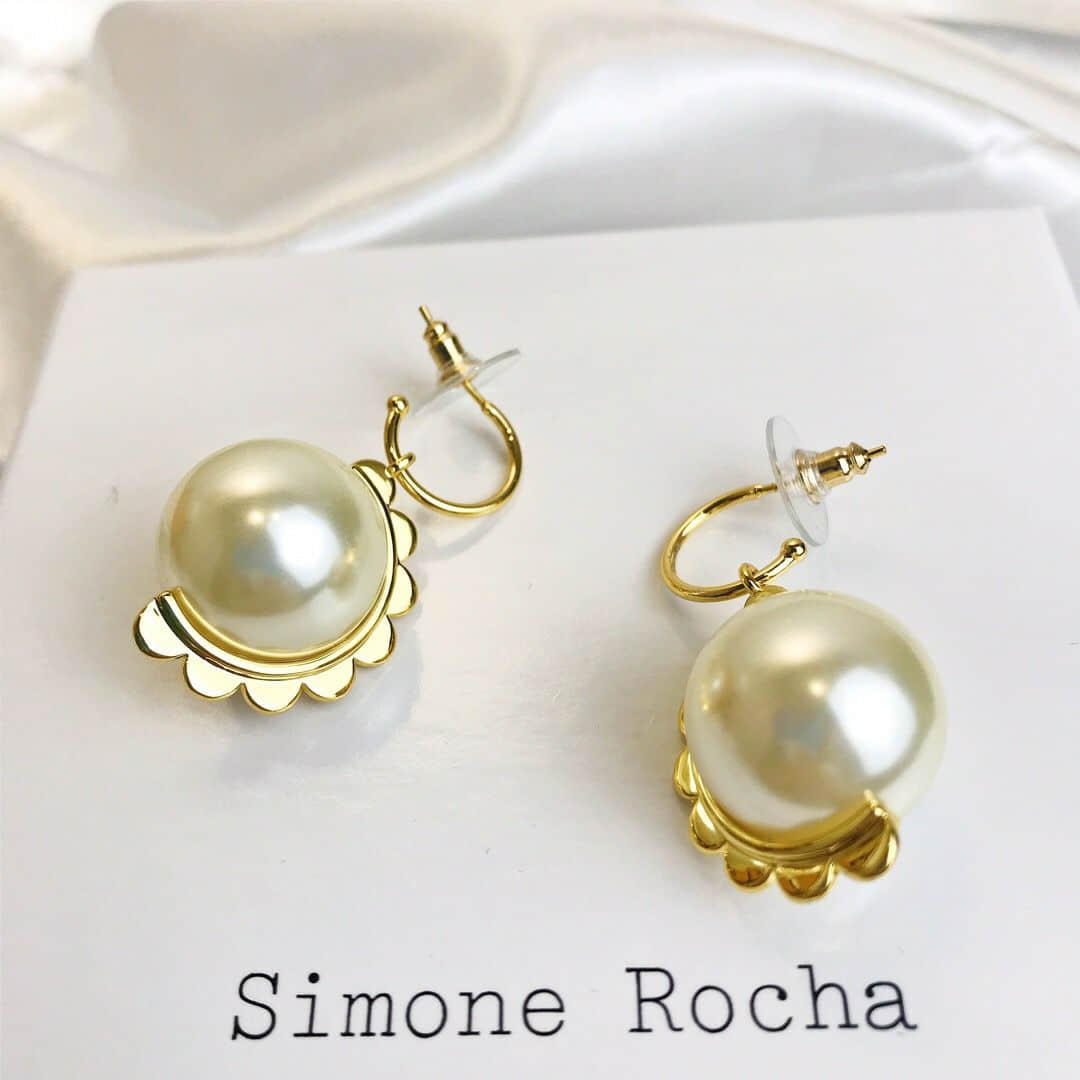 Simone Rocha 2023新款珍珠耳钉耳环