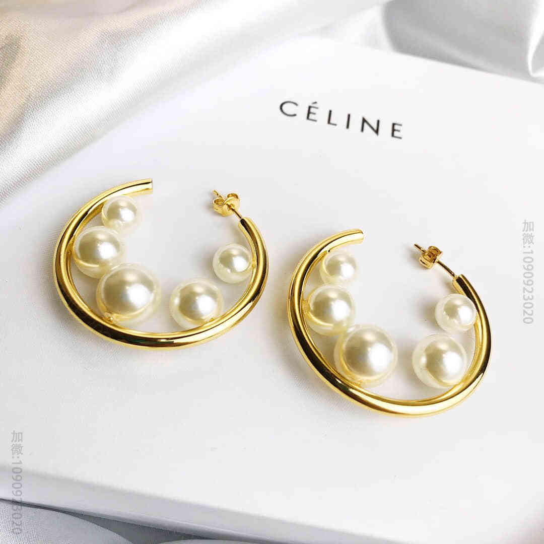 19早春新款Celine珍珠耳钉耳环