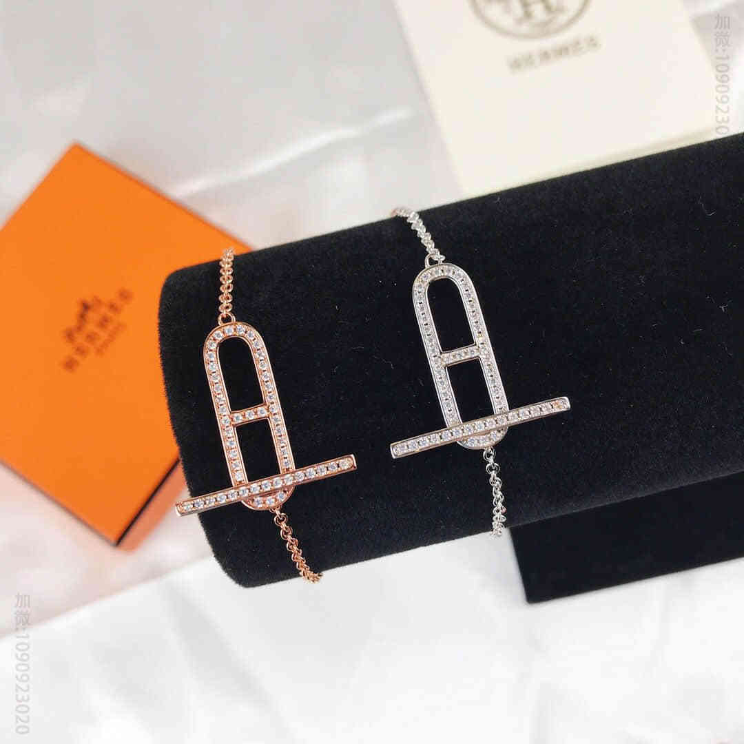 爱马仕HERMES 925纯银材质电镀k金层