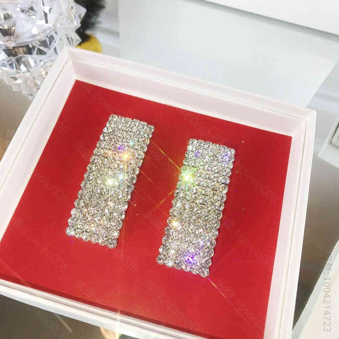 名品赛琳饰品商城 Celine 电镀18k金 满钻方形耳环耳夹 