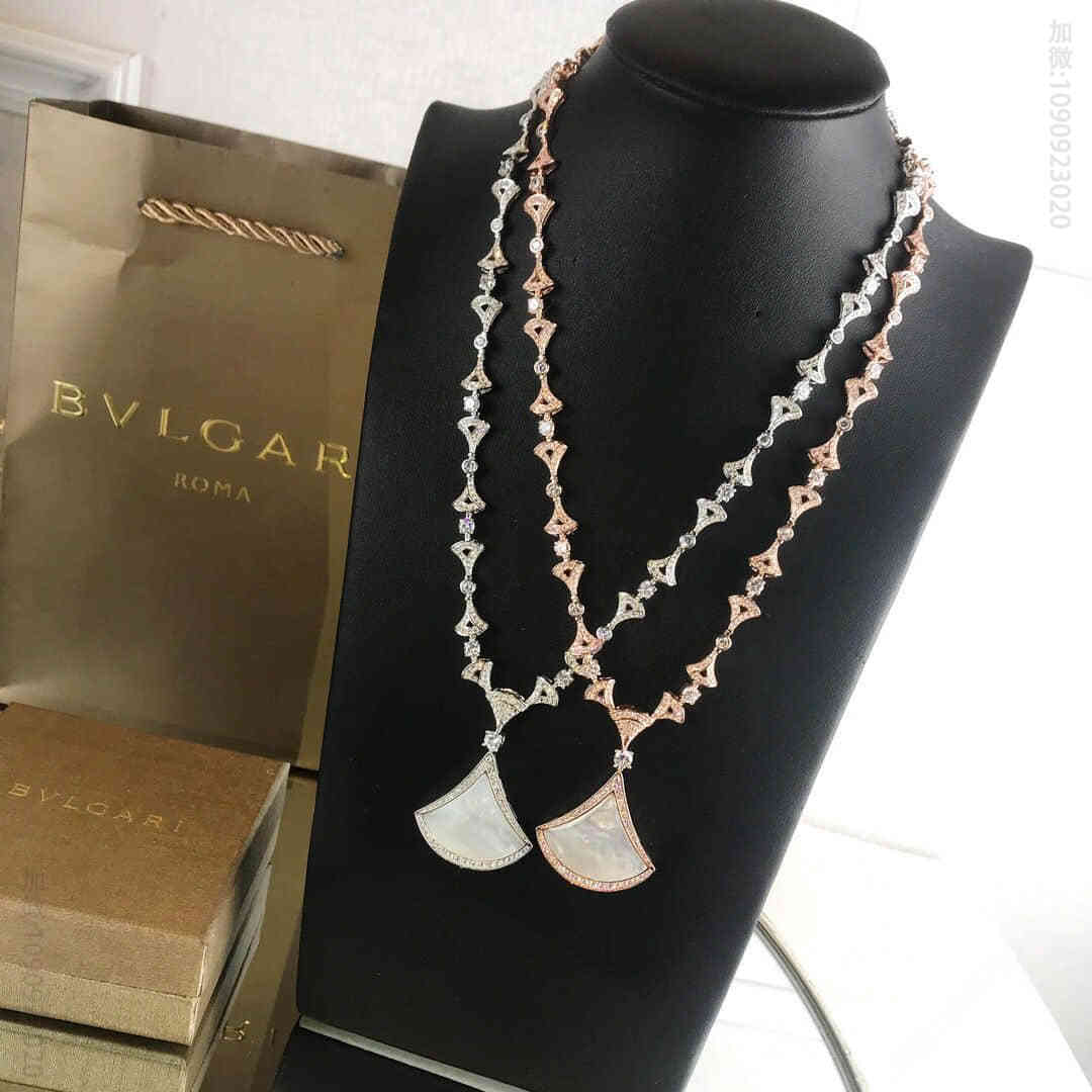 BVLGARI宝格丽DIVAS DREAM系列 高级白贝母扇子项链