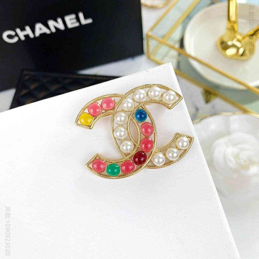 19新款 CHANEL香奈儿双c胸针