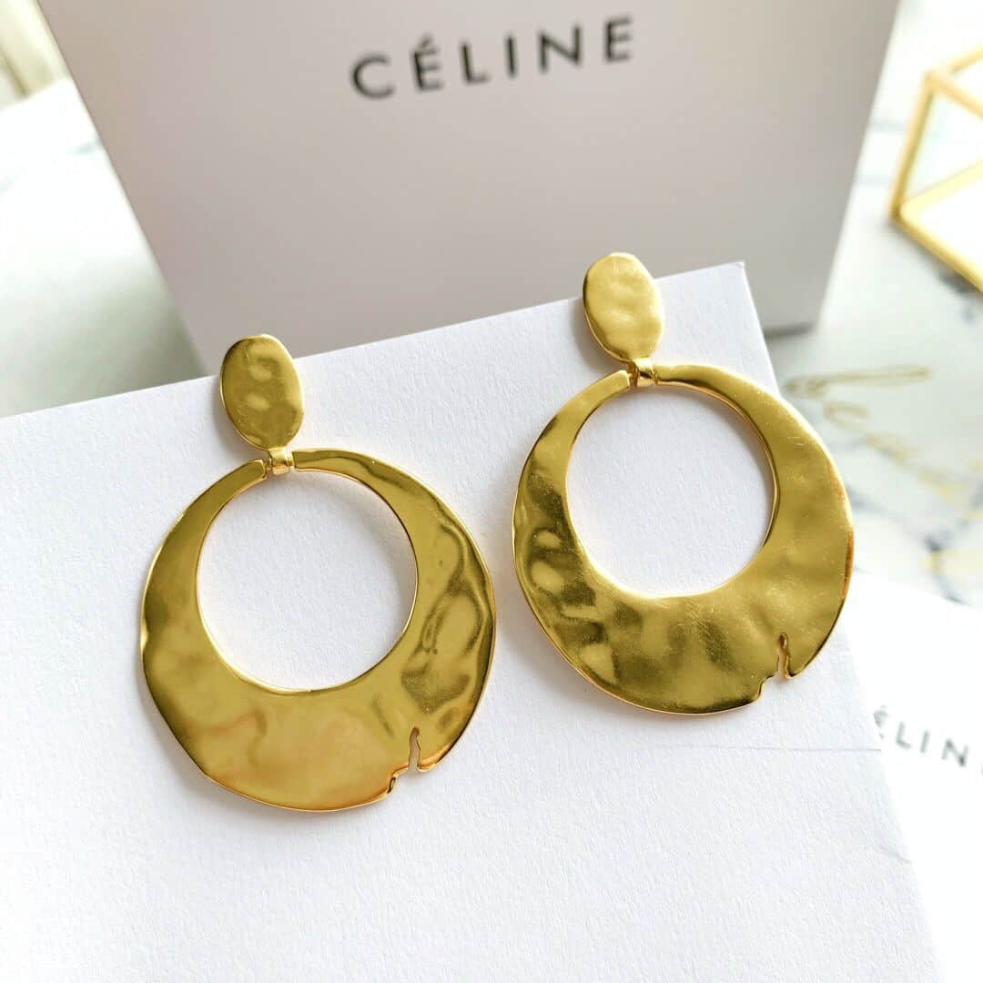 一比一赛琳女士耳环 一比一赛琳饰品价格 Celine赛琳圈式耳钉耳环 