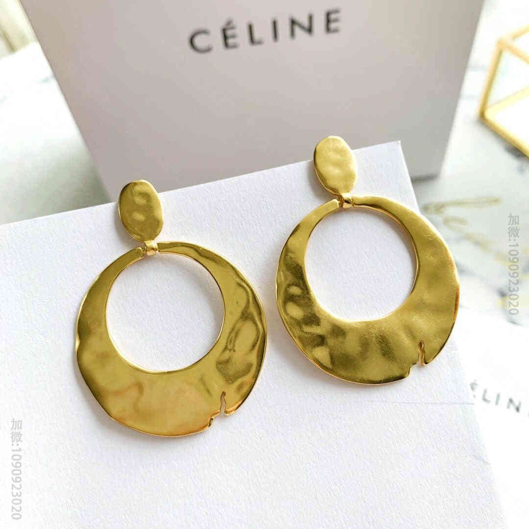 新款Celine赛琳圈式耳钉耳环
