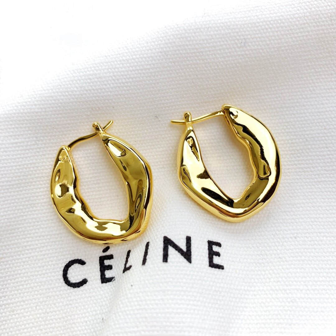 新款Celine赛琳圈式耳钉耳环