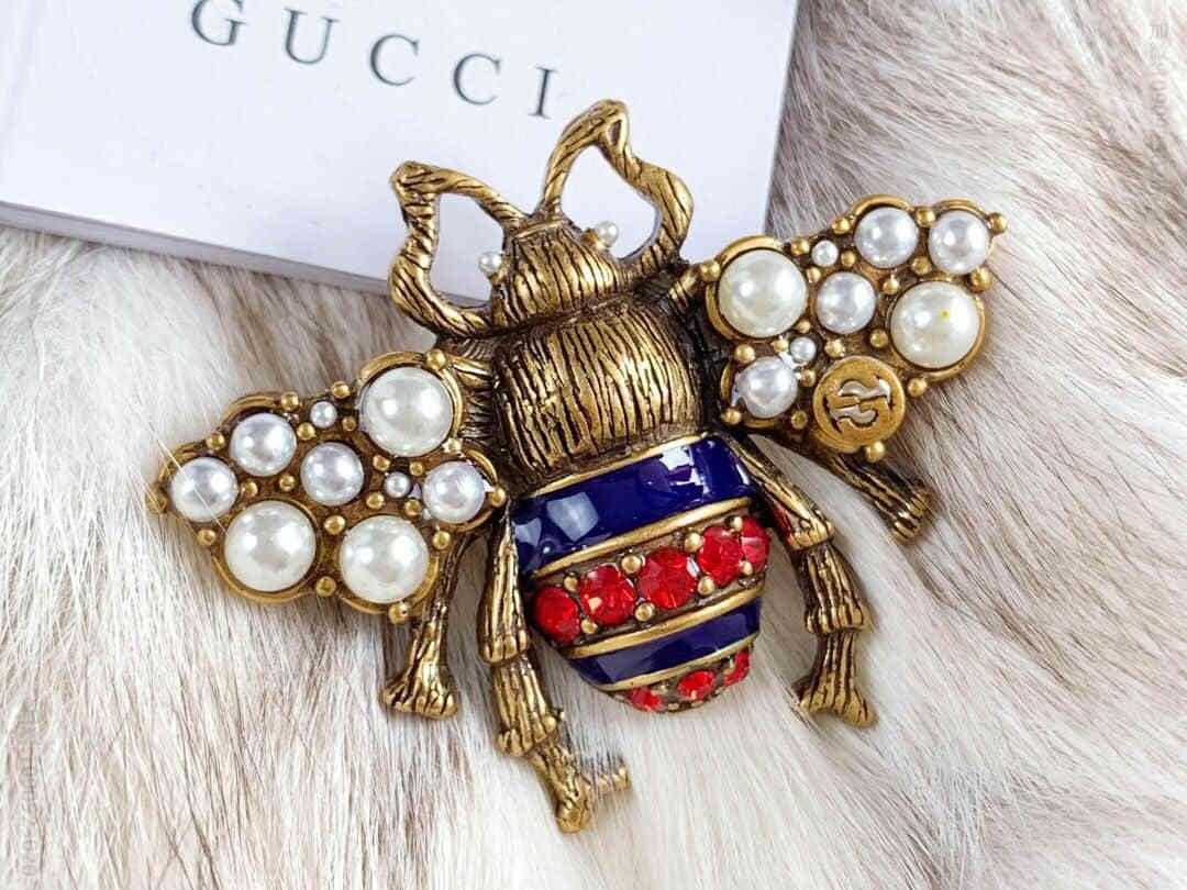 专柜一致黄铜材质蜜蜂胸针
