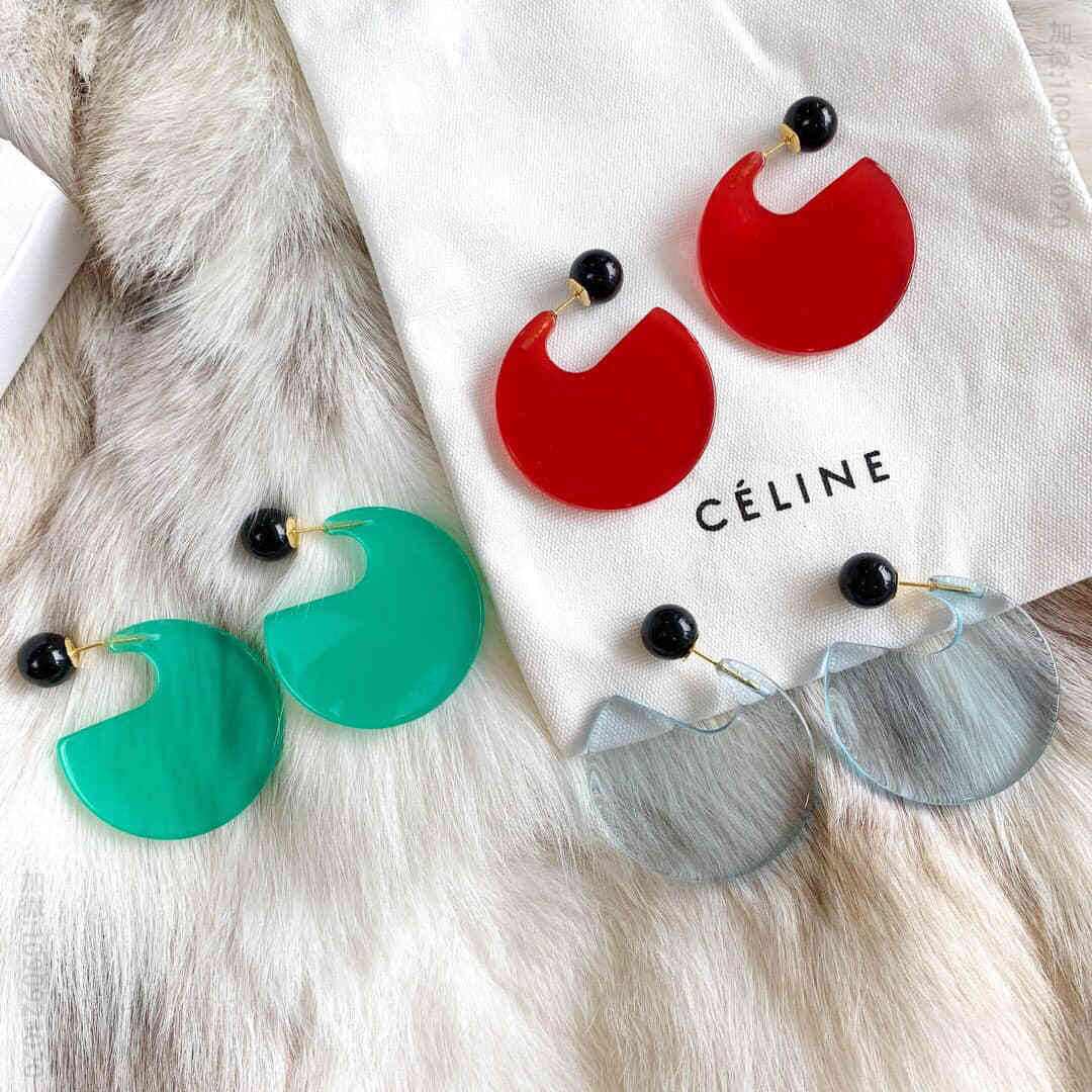新款Celine赛琳几何形耳钉耳环