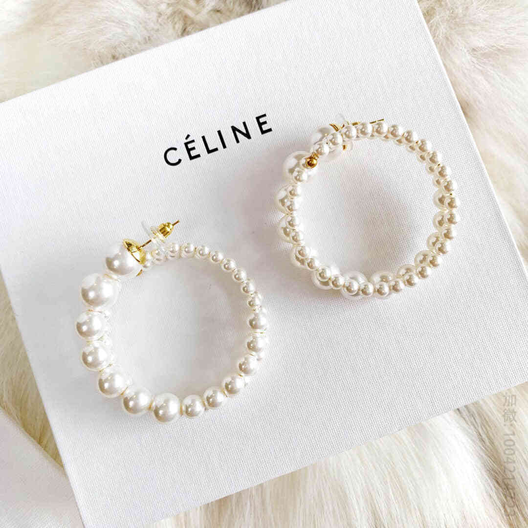 原单赛琳女士耳环 原单赛琳饰品商城 Celine赛琳珍珠耳钉耳环 