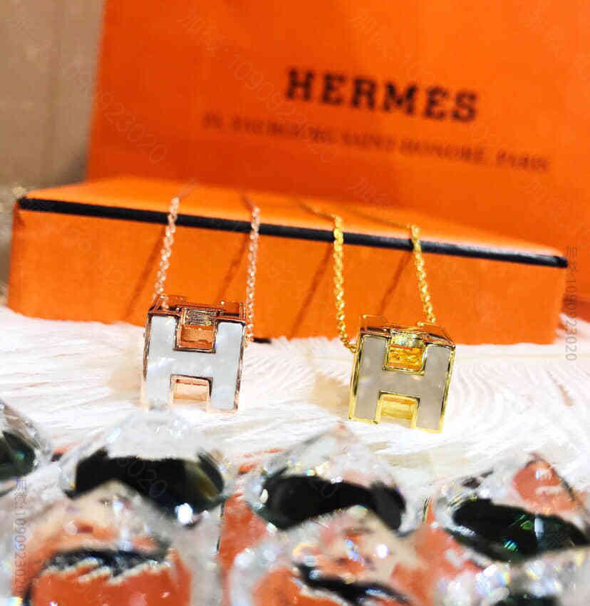 王朝的血统 爱马仕HERMES 方形立体H项链