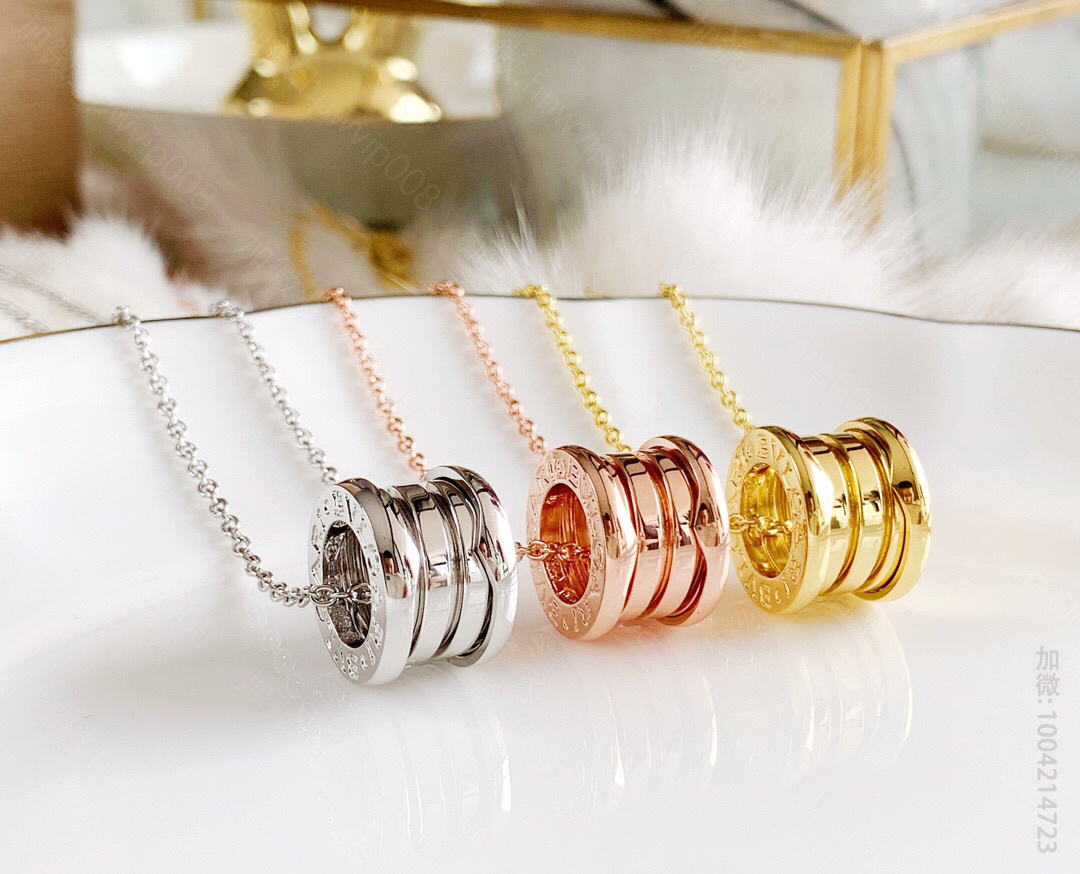 奢品宝格丽饰品货源 宝格丽BVLGARI 亚金材质 电镀k金层弹簧项链 