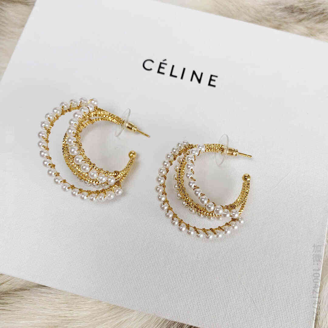 Celine赛琳珍珠耳钉耳环 名品赛琳耳环批发 