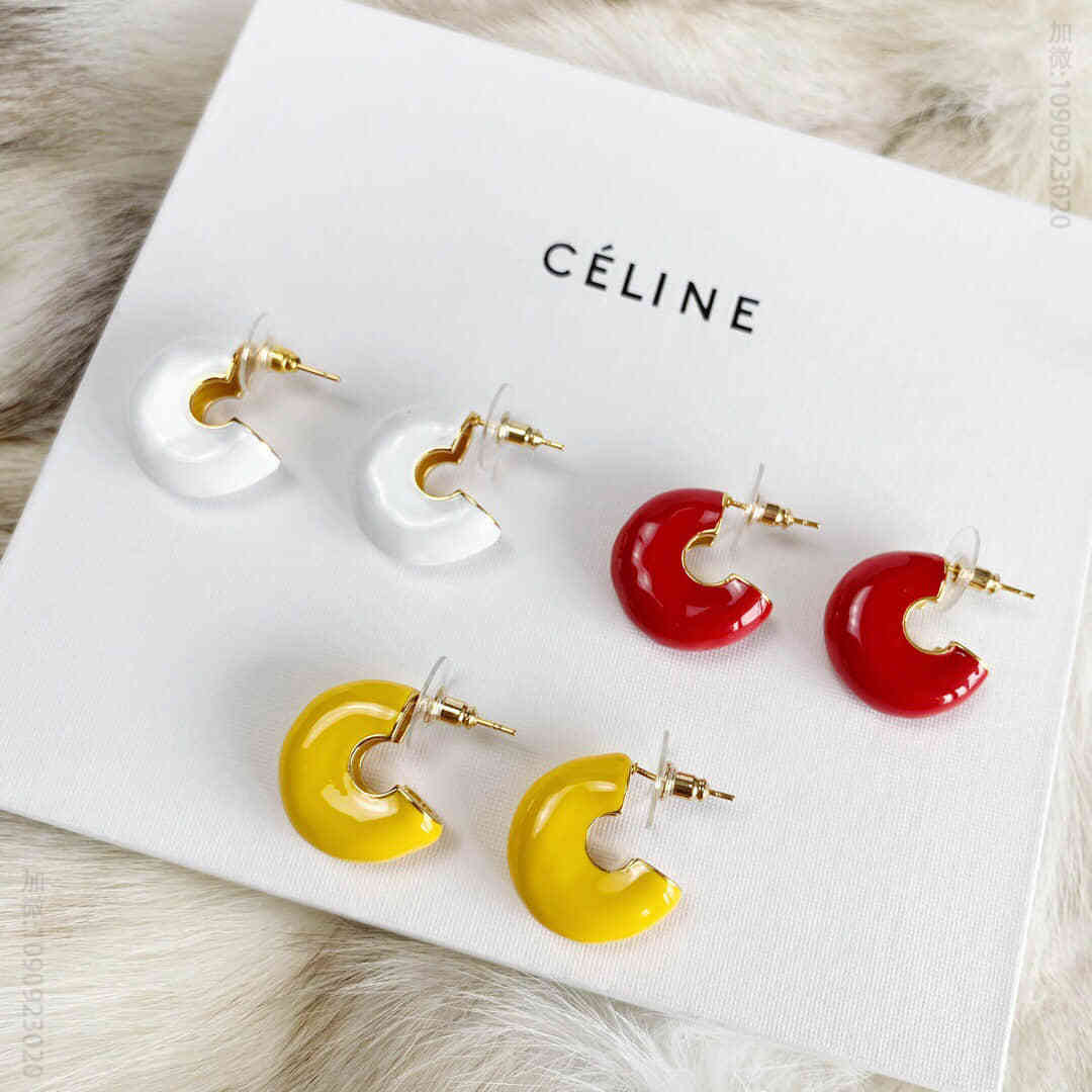 新款Celine赛琳胶滴耳钉耳环