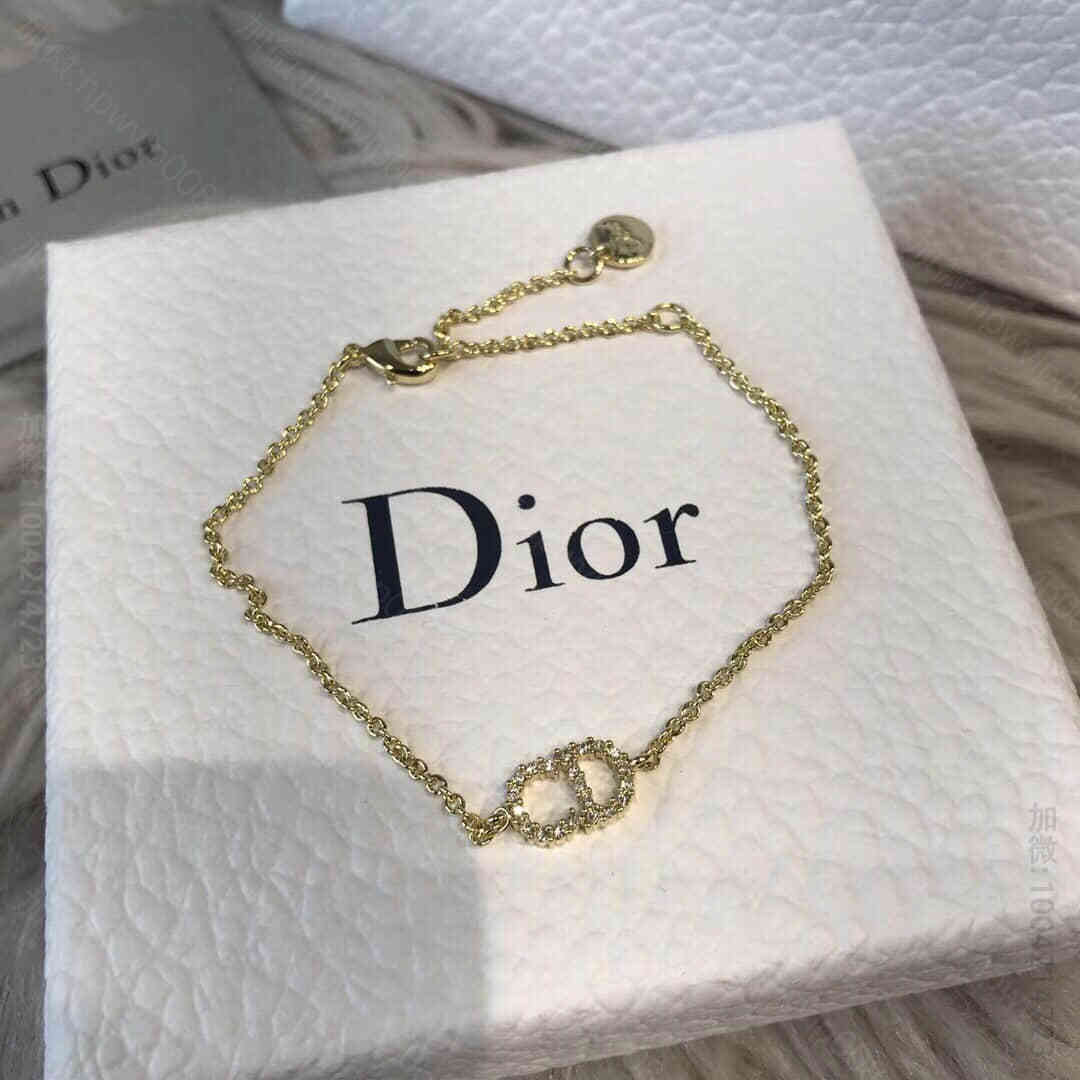 复刻迪奥手链饰品 迪奥手链 DIOR 迪奥 专柜一致黄铜材质 925纯银耳针CD手链 复刻迪奥饰品商城 
