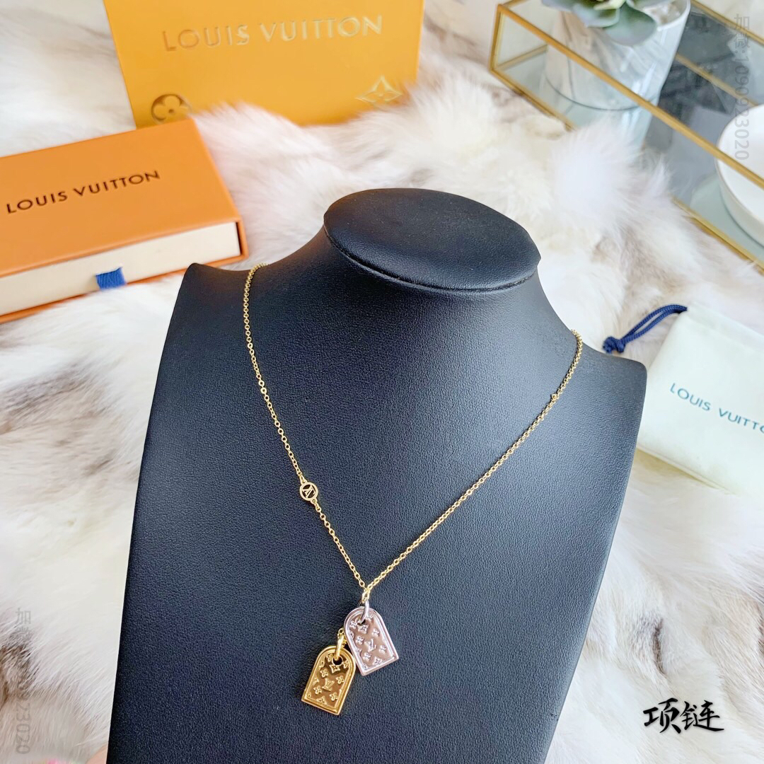 Louis Vuitton 路易威登 LV老花方形项链