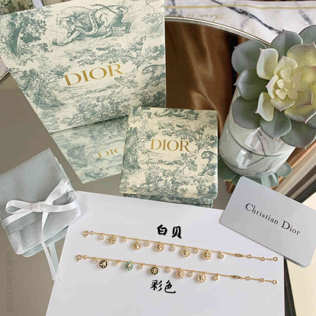 19款新推出的rose des vents系列 Dior 罗盘白贝 五彩手链