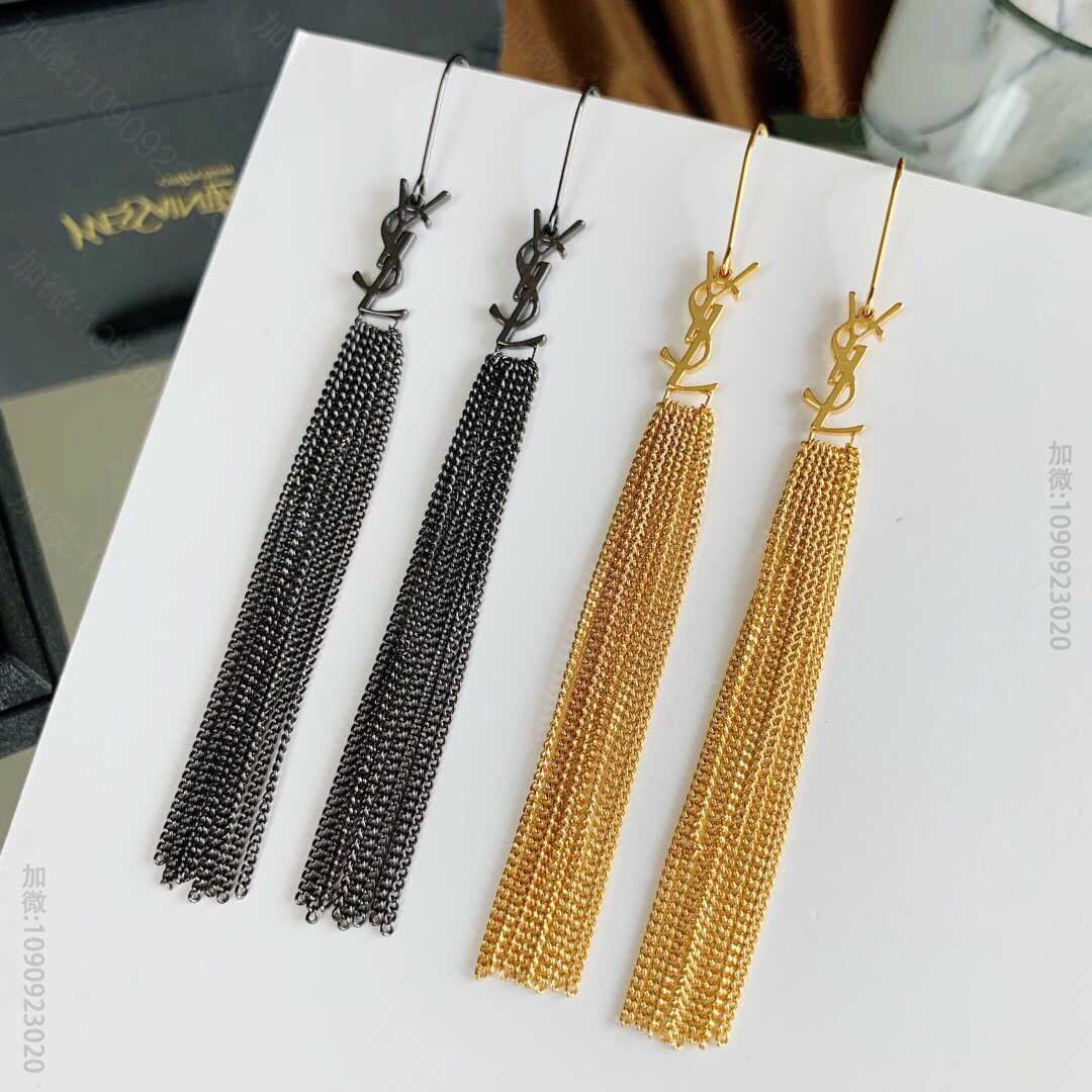YSL / SLP 圣罗兰流苏字母耳钉耳环