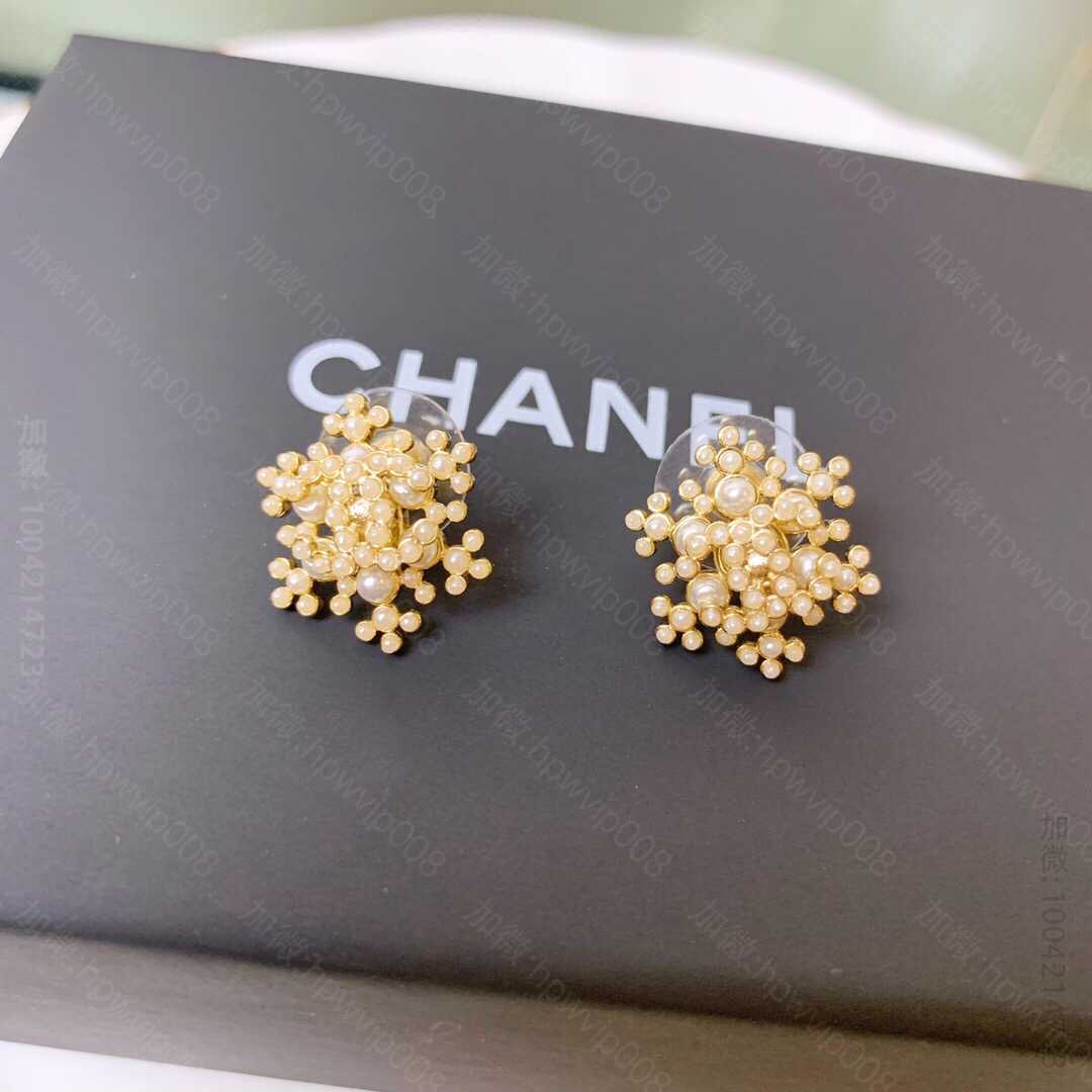 CHANEL香奈儿秋冬雪花耳钉耳环 C69685 