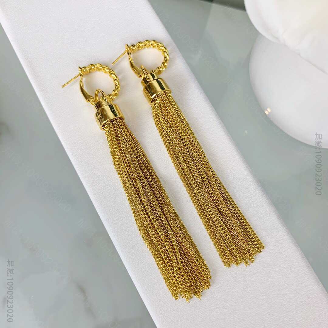YSL / SLP 圣罗兰流苏链条款耳拍耳钉耳环