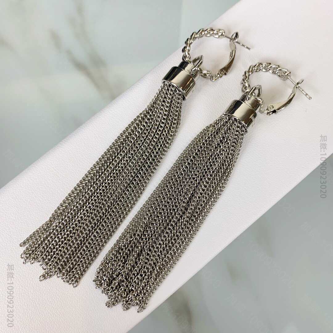YSL / SLP 圣罗兰流苏链条款耳拍耳钉耳环