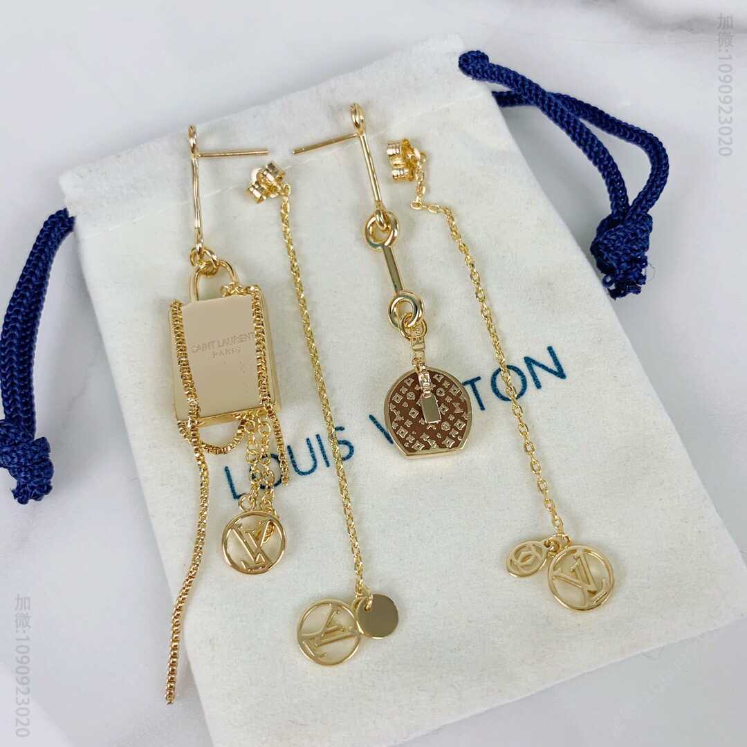 Louis Vuitton 路易威登 19款MINI圆饼包吊牌老花多链条耳环耳钉