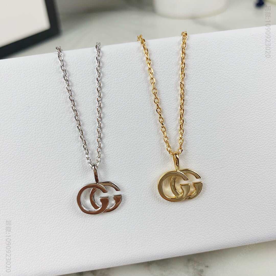 Gucci 双G金色银色 迷你款 项链
