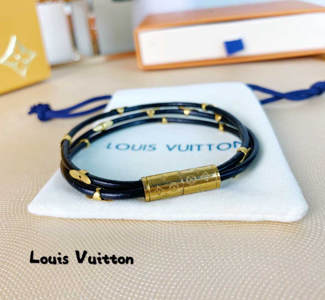 Louis Vuitton 路易威登 Lv男士女士同款情侣皮手链手绳