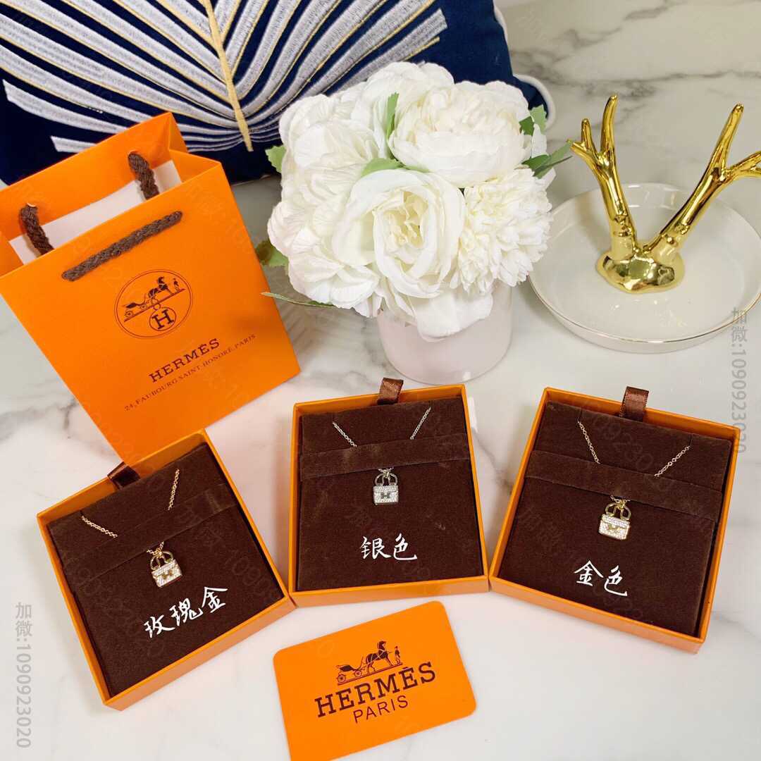 爱马仕HERMES 925纯银材质包包项链
