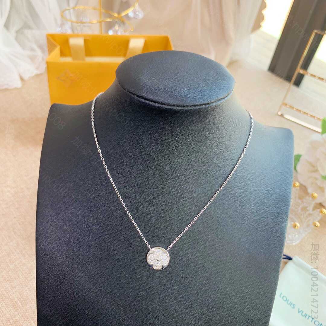 高仿LV项链 LV饰品 Louis Vuitton 路易威登 lv满钻 银色 项链 高仿LV项链 