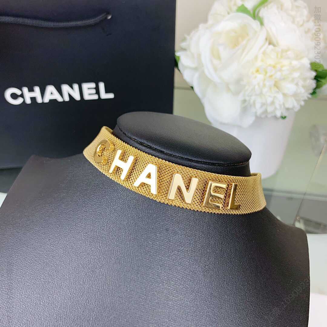 经典款 CHANEL香奈儿choker金色项链
