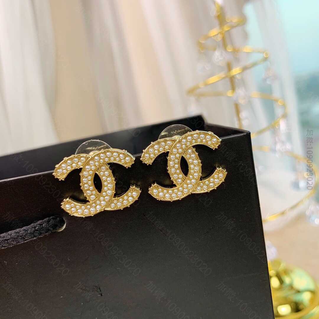 20年新款 CHANEL双c 珍珠 耳钉耳环